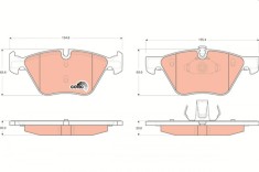 TRW GDB1559 COTEC set placute frana,frana disc