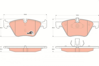 TRW GDB1559 COTEC set placute frana,frana disc foto