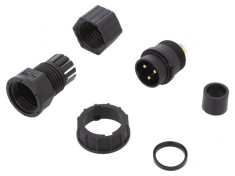 Mufă Circulară 3 Pin Aurită 20A foto