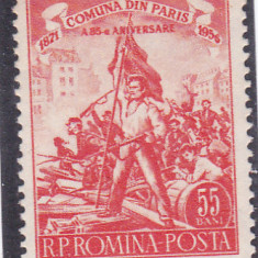 ROMANIA 1956 - A 85-A ANIVERSARE A COMUNEI DIN PARIS, MNH - LP 405