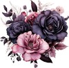Sticker decorativ, Flori, Roz, 60 cm, 1325STK