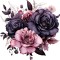 Sticker decorativ, Flori, Roz, 60 cm, 1325STK