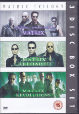 DVD SF: Matrix , Matrix Reloaded si Matrix Revolutions ( set 3 DVDuri originale) foto