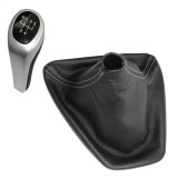 Nuca schimbator 5 viteze cu manson MARTI-NIK 15 pentru BMW Serie 3 E90 E91 E92 E93 2005-2013, piele naturala,