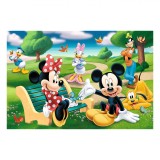 Puzzle din carton pentru copii, ETK, 24 de piese, model Mickey Mouse si frietenii