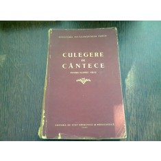 CULEGERE DE CANTECE PENTRU CLASELE VIII-XI