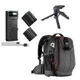 Cumpara ieftin Pachet cu 2 baterii NP-F970 6600mAh, incarcator rapid dual USB-C, NEEWER, rucsac foto profesional si mini trepied inclus