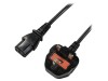 Cablu Alimentare Negru 1.8m 3x0.75mm2 BS 1363 la IEC C13, Logilink