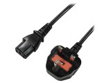 Cablu Alimentare Negru 1.8m 3x0.75mm2 BS 1363 la IEC C13, Logilink