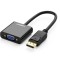 CABLU video Ugreen, &quot;DP109&quot; DP (T) la 1 x VGA (M) 1920x1080 la 60Hz cu sunet, lungime 0.25m, negru &quot;20415&quot; (timbru verde 0.8 lei) - 6957303824151