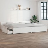 VidaXL Cadru de pat cu sertare Super King, alb, 180x200 cm
