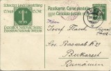 CP881N Exposition Nationale Suisse 1914, carte postale, circulată B&uuml;ron-București, Circulata, Printata