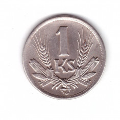 Moneda Slovacia 1 koruna / coroana 1945, stare foarte buna, curata