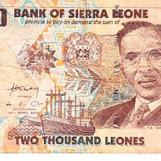 M1 - Bancnota foarte veche - Sierra Leone - 2000 leones - 2010