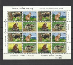NEPAL 1995 FAUNA ANIMALE PROTEJATE MAIMUTE HIENE RASI foto