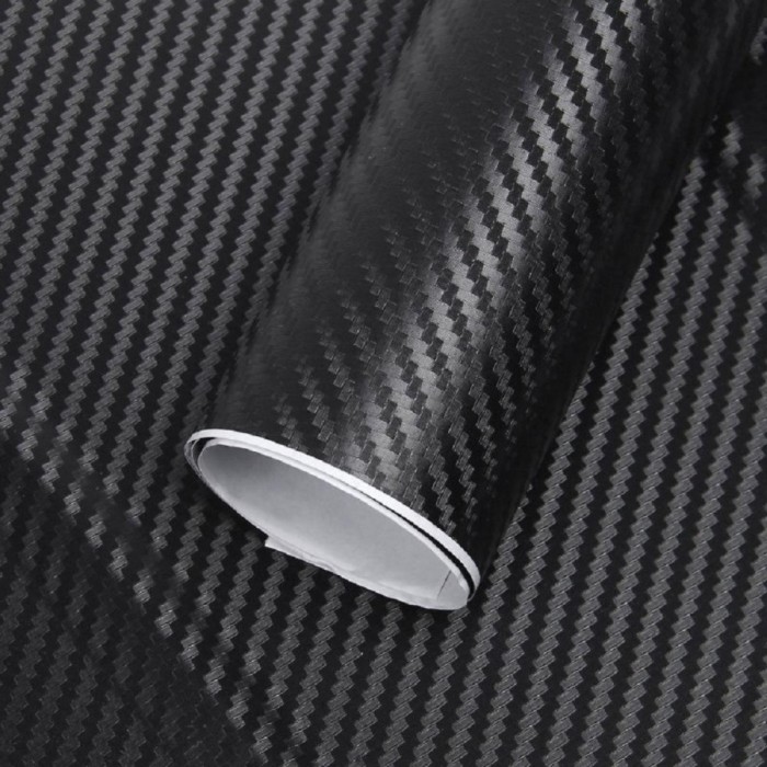 Folie colantare auto Carbon 3D - Negru (3m x 1,27m)