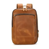 Cumpara ieftin Rucsac pentru barbati, Orion GT3322, piele naturala, Cognac