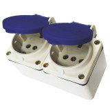Cumpara ieftin Priza Tenpo dubla, cu capac, 220V