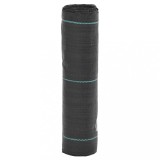 Membrana Antiburuieni vidaXL, 0.5x10m, PP, 100g/m&sup2;, Negru, Protectie UV, Permeabila Apa, Gradina, Teren, Pavaj