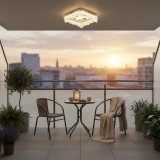 Lustra LED ICE Petito, 22W, Dimensiune 18x18cm, Lumina Calda/Neutra/Rece, Alb, Metal si Acril