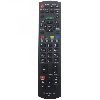 Telecomanda pentru Panasonic N2QAYB000752, x-remote, 3D, Negru foto