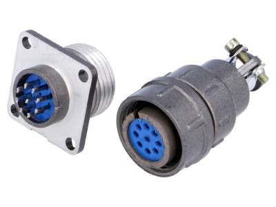 Conector circular soclu mufă 9 pini, 5A foto