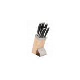 Set cutite cu suport, 6 elemente, cu maner negru, Kinghoff