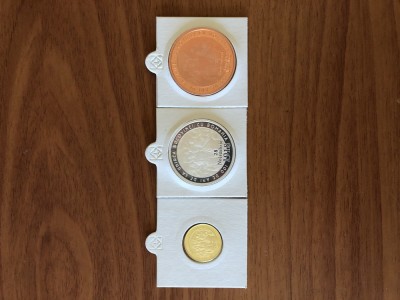 2018.10.29 &amp;quot;100 DE ANI DE LA UNIREA BUCOVINEI CU ROM&amp;Acirc;NIA&amp;quot;, MAXIM 200 de SETURI A 3 MONEDE FIECARE(100 LEI AUR /10 LEI ARGINT și/1 LEU TOMBAC) foto