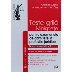 Teste-grila. Minispete Pentru Examenele De Admitere In Profes - Andreea Ciurea , A883