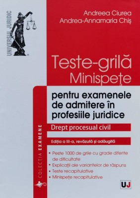 Teste-grila. Minispete Pentru Examenele De Admitere In Profes - Andreea Ciurea , A883 foto