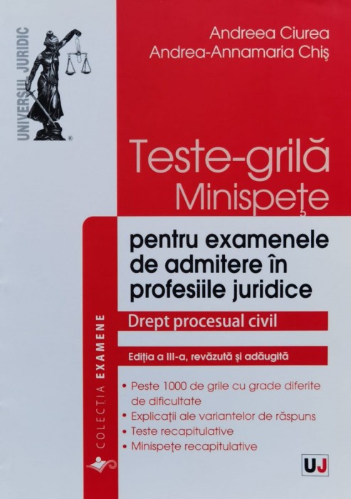 Teste-grila. Minispete Pentru Examenele De Admitere In Profes - Andreea Ciurea , A883