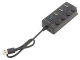 Hub USB 4 Porturi USB 2.0/3.1 Negru