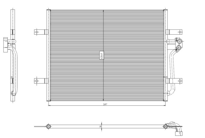 NRF 350444 EASY FIT Condensator, climatizare