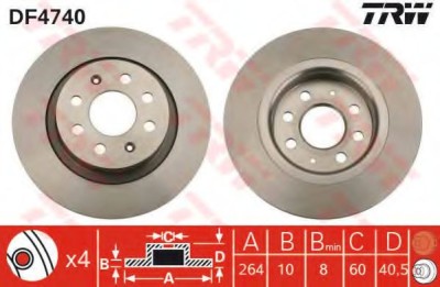 Disc frana OPEL ADAM (2012 - 2016) TRW DF4740 foto