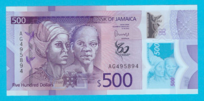 Jamaica 500 Dollars 2022 &amp;#039;Seria Independenta&amp;#039; UNC serie: AG495894 Comemorativa foto