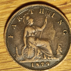 Marea Britanie - moneda de colectie - 1 farthing 1879 - Victoria - impecabila !