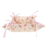 Cos paine bumbac bej roz Ice Creams 35x35x8 cm