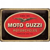 Placa metalica - Moto Guzzi - Logo Motorcycles- 20x30 cm