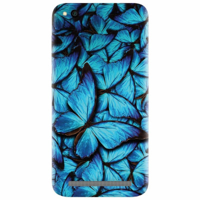 Husa silicon pentru Xiaomi Redmi 4A, Blue Butterfly 101 foto