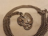 Argint MEDALION 1900 FECIOARA MARIA cu PRUNCUL ISUS art nouveau FRANTA NOTRE DAME de PARIS de colectie