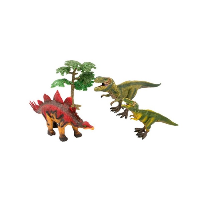 Set 3 figurine Dinozauri si copac, ATU-084403