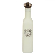 Recipient Ulei Sticlă, Home Sweet Home, Culoare Alb, Capacitate 275ml