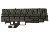 Tastatura Laptop, Dell, Alienware m17 R4, 730HH, 0730HH, N8MF4, iluminata RGB, gri, layout US