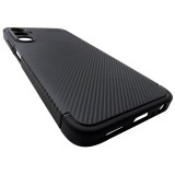 Husa spate Auto Focus aspect Carbon, silicon negru, pentru Samsung Galaxy A05s