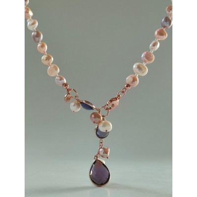 Choker Jolly din perle și ametsit foto