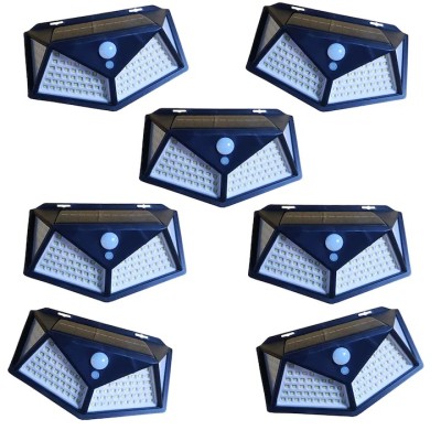Set 7 lampi cu incarcare solara, cu senzori de amurg, miscare si lumina, 3 trepte de iluminare, 114 x LED, K KATHODE foto
