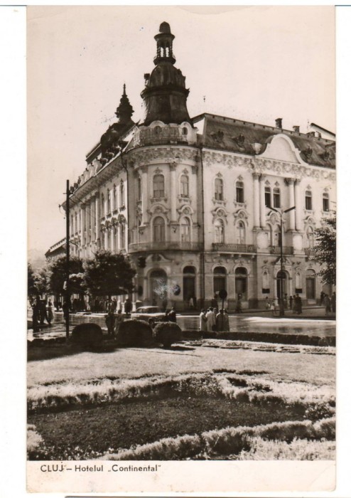 CPIB 15961 CARTE POSTALA - CLUJ. HOTELUL CONTINENTAL, RPR