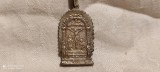 argint MEDALION ISUS HRISTOS si FECIOARA MARIA 2 fete VECHI de colectie SPLENDID
