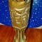 F436-VERDUN Primul razboi-Vaza Obuz decorativa bronz manual executata stare F.B.