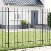 VidaXL Gard de Grădină Gri 5.1 x 1 m Oțel vopsit electrostatic